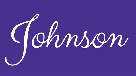 How to Write Johnson in Cursive: A Guide to Artistic Expression